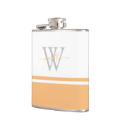 Mit Monogramm Flask Modern Script Peach Flachmann (Links)