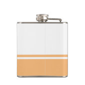 Mit Monogramm Flask Modern Script Peach Flachmann (Rückseite)