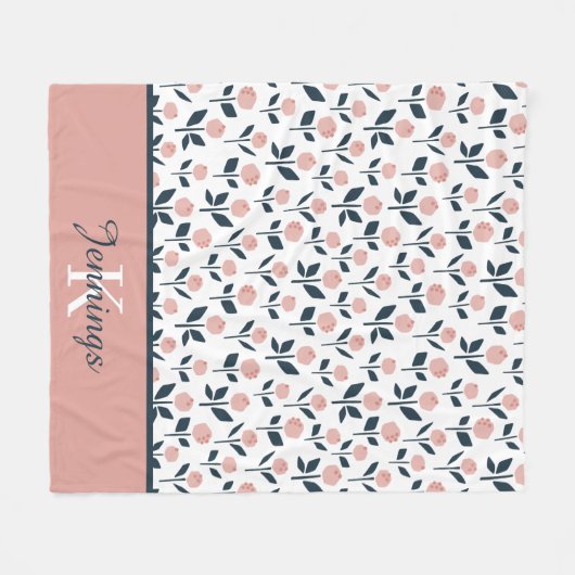 Mit Monogramm Fleece Blanket (Vorderseite (Horizontal))