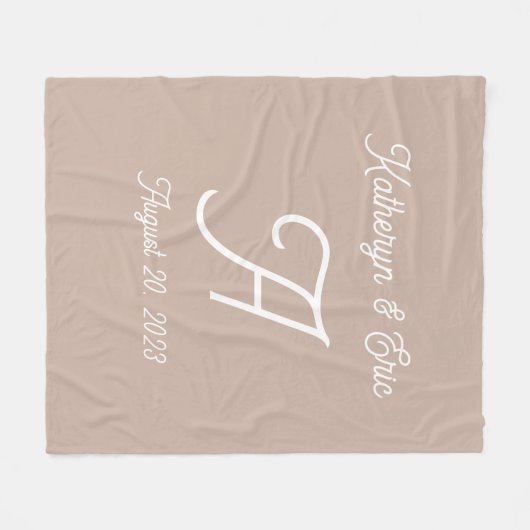 Mit Monogramm Fleece Blanket (Vorderseite (Horizontal))