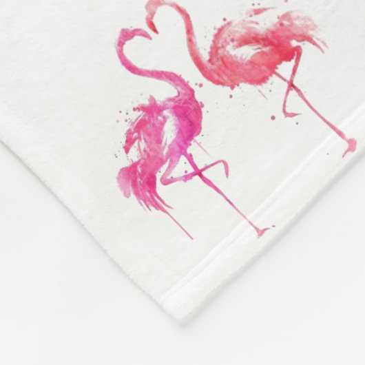 mit Monogramm Fleece Flamingo-Babydecke (Ecke)