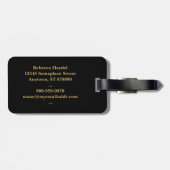 Mit Monogramm Fleur-de-Lis-Muster Gepäckanhänger (Rückseite horizontal)