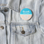 Mit Monogramm Flip Flops Beach Hochzeitsjacke Button (Beispiel)