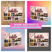 Mit Monogramm florale FotoCollage für Mutter Fotoblock