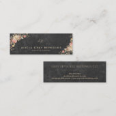 Mit Monogramm floraler, eleganter Kreidepfleger Mini Visitenkarte (Vorne/Hinten)