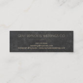 Mit Monogramm floraler, eleganter Kreidepfleger Mini Visitenkarte (Rückseite)