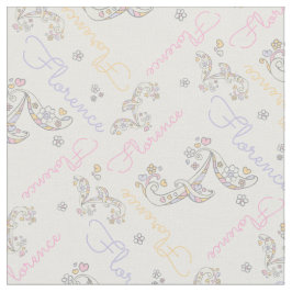Mit Monogramm Florenzer Name und Buchstabe F Stoff