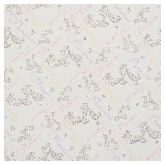 Mit Monogramm Florenzer Name und Buchstabe F Stoff (Muster)