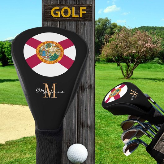 Mit Monogramm & Florida Flag Golf Clubs Abdeckung Headcover