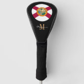 Mit Monogramm & Florida Flag Golf Clubs Abdeckung Headcover (Vorderseite)