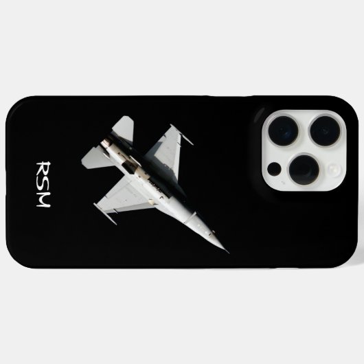 Mit Monogramm Flugzeug, Jet-Kämpfer, PILOT, kunden Case-Mate iPhone Hülle (Rückseite (Horizontal))