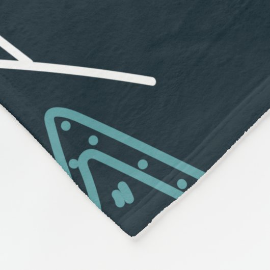 Mit Monogramm Folk Art Weihnachten Fleecedecke (Ecke)