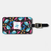 Mit Monogramm Folkloremuster Gepäckanhänger (Vorderseite horizontal)