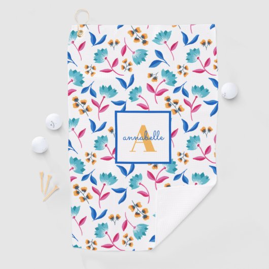 Mit Monogramm Folkloremuster Golfhandtuch (Insitu)