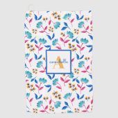 Mit Monogramm Folkloremuster Golfhandtuch (Vorderseite)