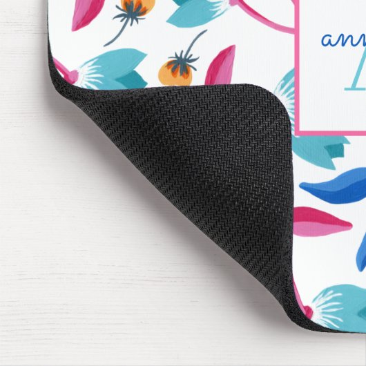 Mit Monogramm Folkloremuster Mousepad (Ecke)