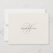 Mit Monogramm formelle Wohnung Dankeschön Karte (Vorderseite)