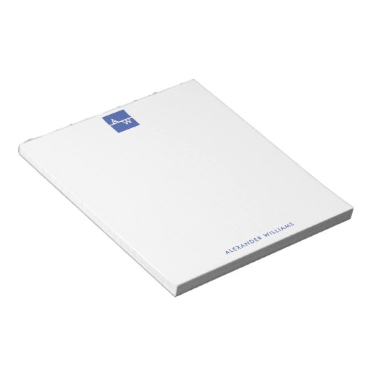 Mit Monogramm Formular Notizblock (angewinkelt)