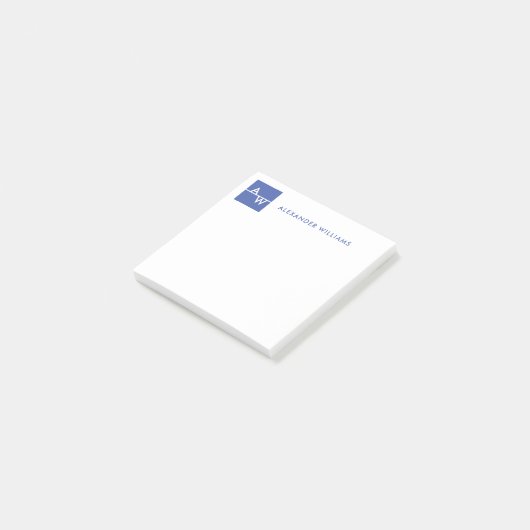 Mit Monogramm Formular Post-it Klebezettel (angewinkelt)