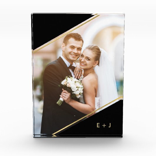 Mit Monogramm Foto für Minimalistischen Winkel (Vorderseite)