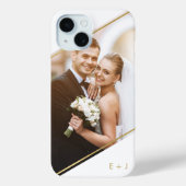 Mit Monogramm Foto für Minimalistischen Winkel Case-Mate iPhone Hülle (Rückseite)