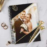 Mit Monogramm Foto für Minimalistischen Winkel Planer<br><div class="desc">Modernes und minimalistisches personalisiertes Foto.</div>