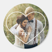 Mit Monogramm Foto Magnet (Vorne)