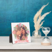 Mit Monogramm Foto mit Blumenkranz Fotoplatte (InSitu)