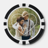 Mit Monogramm Foto Pokerchips (Vorderseite)