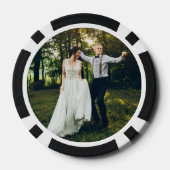 Mit Monogramm Foto Pokerchips (Rückseite)