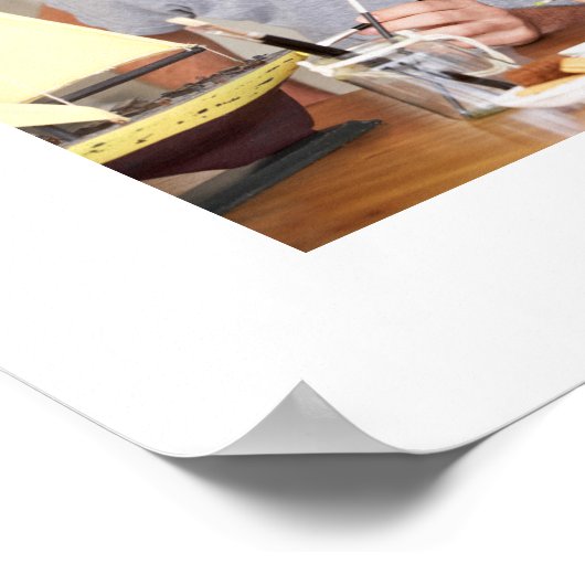 Mit Monogramm FotoCollage Bester Vater je Poster (Ecke)