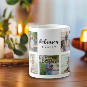 Mit Monogramm FotoCollage Kaffeetasse