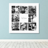 Mit Monogramm FotoCollage Leinwanddruck (Insitu (Holzboden))