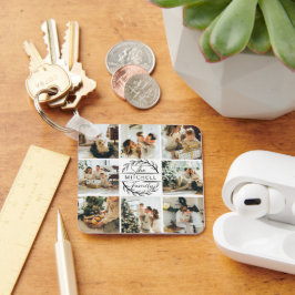 Mit Monogramm FotoCollage | Monogramm-Geschenk Schlüsselanhänger