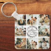 Mit Monogramm FotoCollage | Monogramm-Geschenk Schlüsselanhänger (Vorderseite)