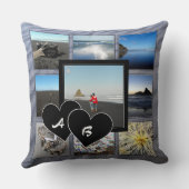Mit Monogramm Fotolollage-Drehkissen Kissen (Rückseite)
