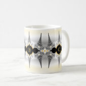 Mit Monogramm Fraktal-Spikes Kaffeetasse (VorderseiteRechts)