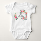 mit Monogramm Frau personalisiert Name Baby Baby Strampler (Vorderseite)