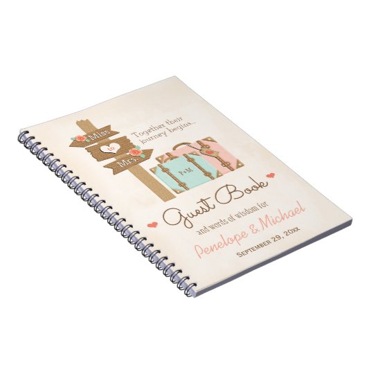 MIT MONOGRAMM FRAU REISE-THEMED GAST-BUCH NOTIZBLOCK (Rechte Seite)