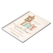 MIT MONOGRAMM FRAU REISE-THEMED GAST-BUCH NOTIZBLOCK (Linke Seite)