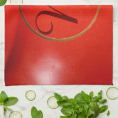 Mit Monogramm, frische Rote Tomaten Geschirrtuch (Gefaltet)