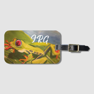 Mit Monogramm Frosch-Gepäckanhänger Gepäckanhänger