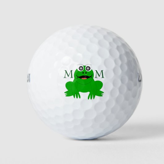 Mit Monogramm Froschdesign Golfball (Vorderseite)