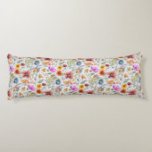 Mit Monogramm FrühlingsWildblume & Adortable Igel Seitenschläferkissen (Rückseite)