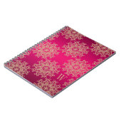 Mit Monogramm Fuchsien-und Notizblock (Linke Seite)