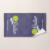 Mit Monogramm Funny Pickleball Player Sports Handtuch (Handtuch)