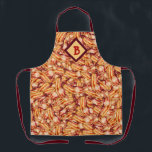 mit Monogramm Funny Tasty Bacon Muster Schürze<br><div class="desc">Eine Schürze,  die mit einem schmackhaften Bacon-Muster bedeckt ist. Es enthält einen Diamanten mit einem Monogramm,  das Sie bearbeiten können. Ein tolles Geschenk für den Speckliebhaber in Ihrem Leben. Betrachten Sie es als ein lustiges Weihnachts- oder Geburtstagsgeschenk!</div>