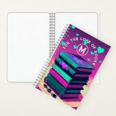 Mit Monogramm für die Liebe von Büchern Notizblock (Innen)