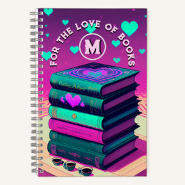 Mit Monogramm für die Liebe von Büchern Notizblock