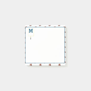 Mit Monogramm Fußball Post-it Klebezettel